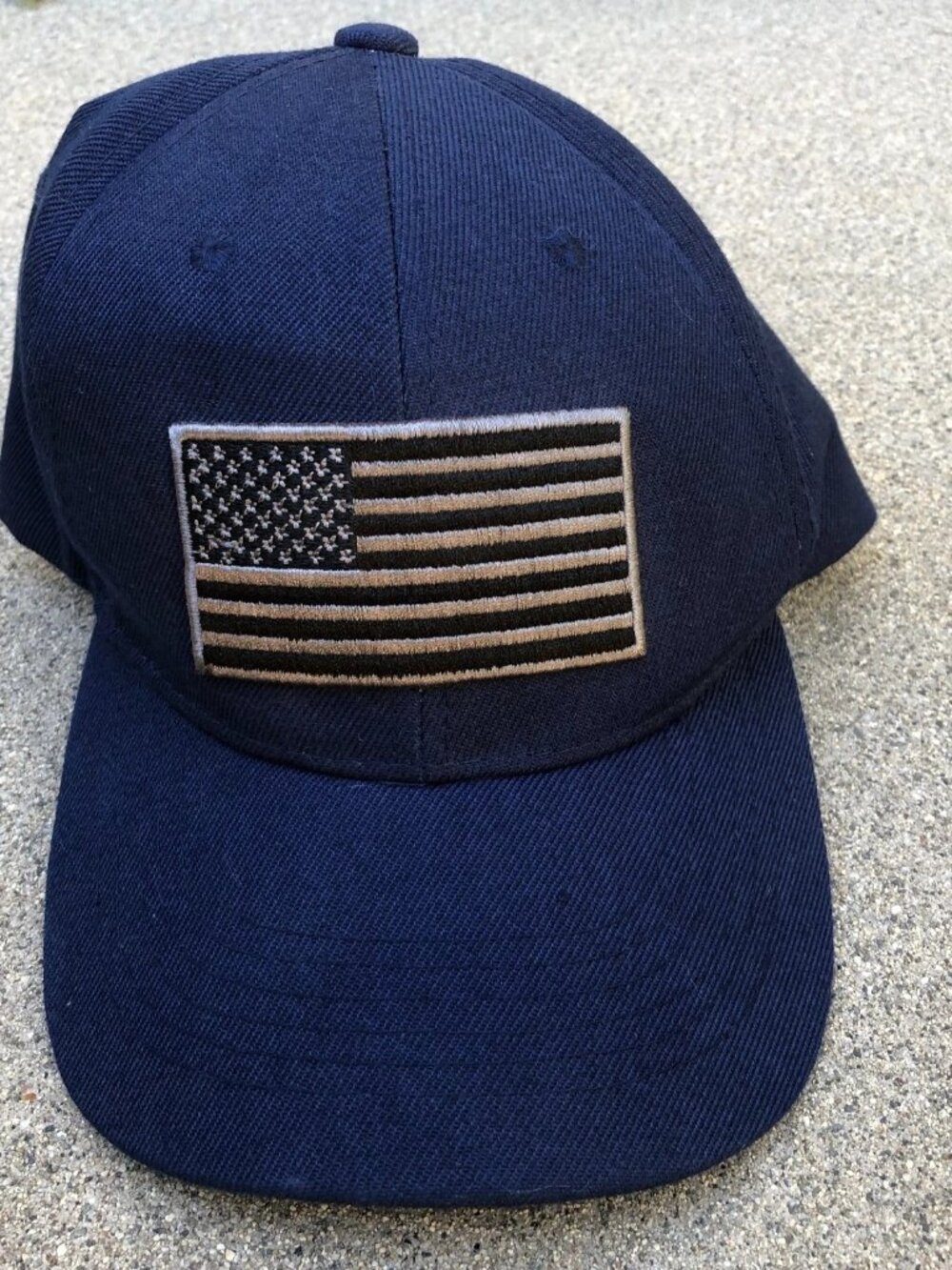 Vintage BIG BEAR America USA Flag Baseball Hat Men's Blue Adjustable Cap